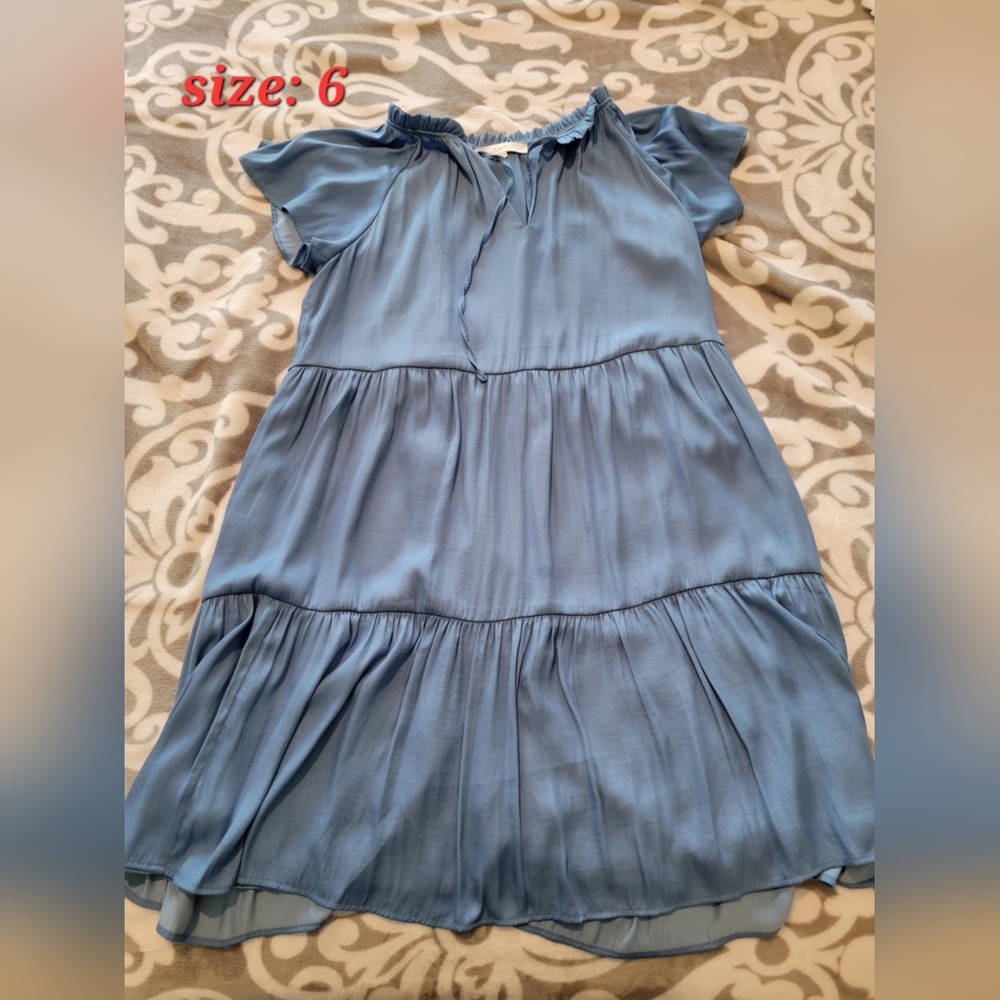 Blue Tiered Dress